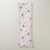 Franse Bulldog Schilderen White Cream Pet Dog Art Lichaamskussen (Voorkant Verticaal)