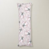 Franse Bulldog Schilderen White Cream Pet Dog Art Lichaamskussen (Achterkant (Verticaal))