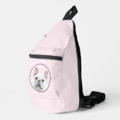 Franse Bulldog Schilderen White Cream Pet Dog Art Sling Bag (Rechterhoek)