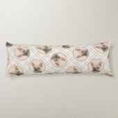 Franse Bulldog Schilderij Fawn Schattigee originel Lichaamskussen (Achterkant)