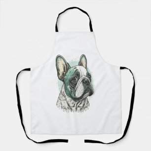 Franse bulldog schort