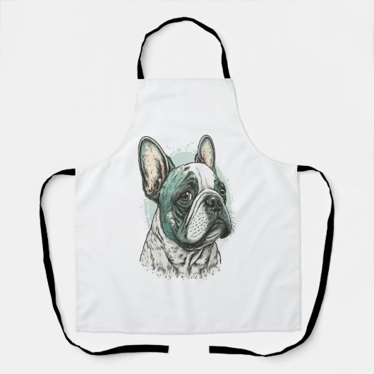 Franse bulldog schort (Voorkant)