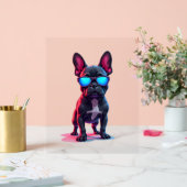 Franse Bulldog SciFi Dragen Koele Zonnebril Acryl Bord (Huwelijk)