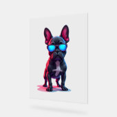 Franse Bulldog SciFi Dragen Koele Zonnebril Acryl Bord (Hoek)