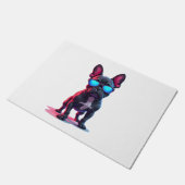 Franse Bulldog SciFi Dragen Koele Zonnebril Deurmat (Schuin)