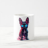 Franse Bulldog SciFi Dragen Koele Zonnebril Koffiemok (Center)