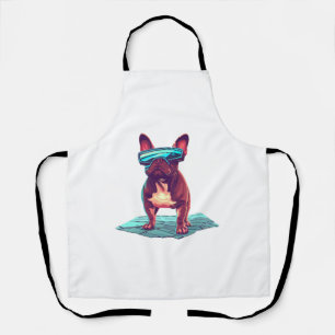 Franse Bulldog SciFi met Coole Zonnebril Schort