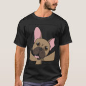 Franse Bulldog Selfie Animal Dog voor een eigenaar T-shirt (Voorkant)