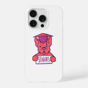 Franse Bulldog Senior Afstudeerfoto Cute Hond iPhone 15 Pro Case