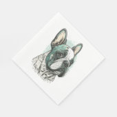 Franse bulldog servet (Hoek)