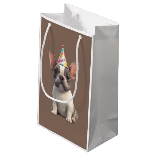Franse Bulldog Servetten Klein Cadeauzakje (Achterkant Gekanteld)