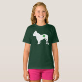 Franse Bulldog Shamrock Funny St Patrick's Day Dog T-shirt (Voorkant volledig)