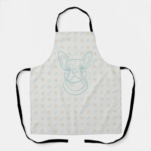 Franse Bulldog Sierlijn Kunst Patroon Schort