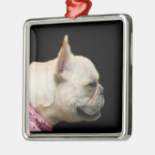 Franse Bulldog-sierplant Metalen Ornament (Links)