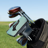 Franse Bulldog Silhouet Aangepaste naam Golfheadcover (Insitu)