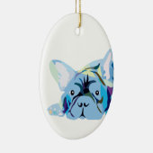 Franse Bulldog Silhouet Keramisch Ornament (Rechts)