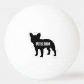 Franse Bulldog Silhouet Pingpongbal (Achterkant)