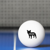 Franse Bulldog Silhouet Pingpongbal (Net)