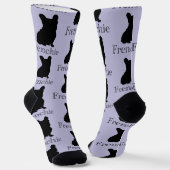 Franse bulldog silhouet sokken (Gebogen)