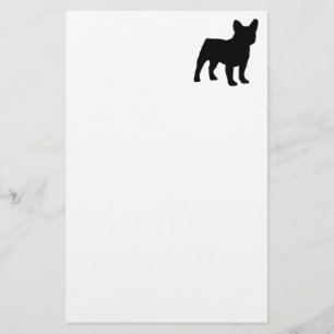 franse bulldog silhouette briefpapier
