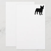 franse bulldog silhouette briefpapier (Voorkant / Achterkant)