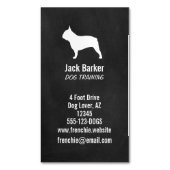 Franse Bulldog Silhouette | Franse hond Magnetisch Visitekaartje (Voorkant Verticaal)