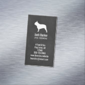 Franse Bulldog Silhouette | Franse hond Magnetisch Visitekaartje (Voorbeeld)