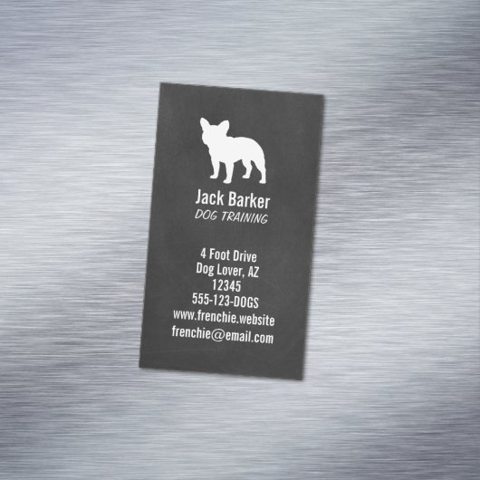 Franse Bulldog Silhouette | Franse hond Visitekaartje Magneet (Voorbeeld)