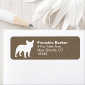 Franse Bulldog Silhouette Frenchie Hondenliefhebbe Etiket (Insitu)