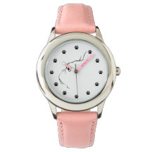 Franse Bulldog Silhouette Kinder Wrist Watch