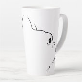 Franse Bulldog Silhouette Latte Mok (Rechterhoek)