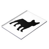 franse bulldog silhouette notitieboek (Linkerzijde)