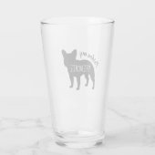 Franse Bulldog Silhouette Pardon My Frenchie Glas (Achterkant)