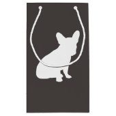 Franse Bulldog Silhouette Party Klein Cadeauzakje (Achterkant)