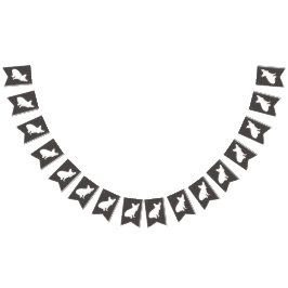 Franse Bulldog Silhouette Party Vlaggetjes