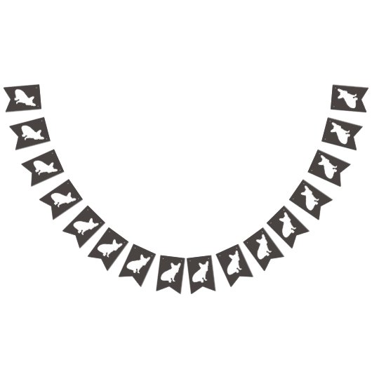 Franse Bulldog Silhouette Party Vlaggetjes (Alle)