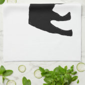 franse bulldog silhouette theedoek (Gevouwen)