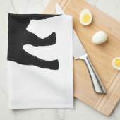 franse bulldog silhouette theedoek (Quarter Fold)