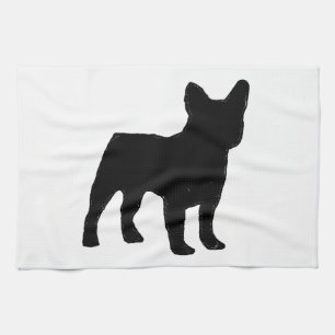 franse bulldog silhouette theedoek