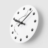 Franse Bulldog Silhouette Wall klok (Hoek)