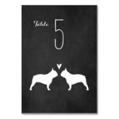 Franse Bulldog Silhouettes bruiloft-kaart Kaart (Achterkant)