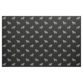 Franse Bulldog Silhouettes Pattern Grey and Black Stof (Fat Quarter)