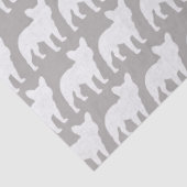 Franse Bulldog Silhouettes Pattern Tissuepapier (Detail)