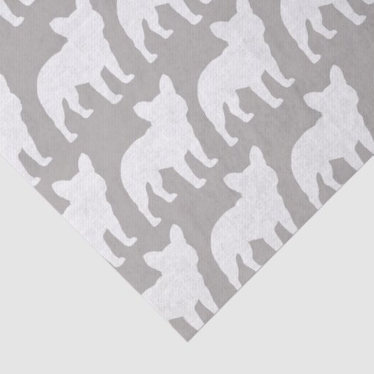 Franse Bulldog Silhouettes Pattern Tissuepapier (Detail)