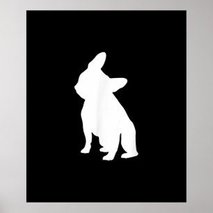 franse bulldog simpel   Frenchie-cadeau Poster