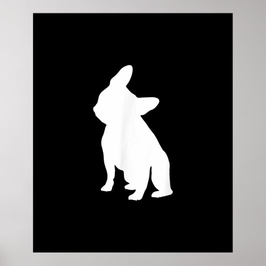 franse bulldog simpel | Frenchie-cadeau Poster (Voorkant)