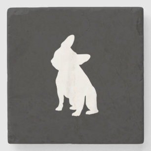 franse bulldog simpel   Frenchie-cadeau Stenen Onderzetter