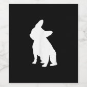 franse bulldog simpel | Frenchie-cadeau Wijn Etiket (Enkel label)