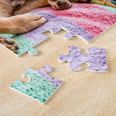 Franse Bulldog Slapend met Slaapmasker Legpuzzel (Zijkant)