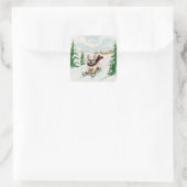 Franse Bulldog Sleeën, Stickers (Tas)